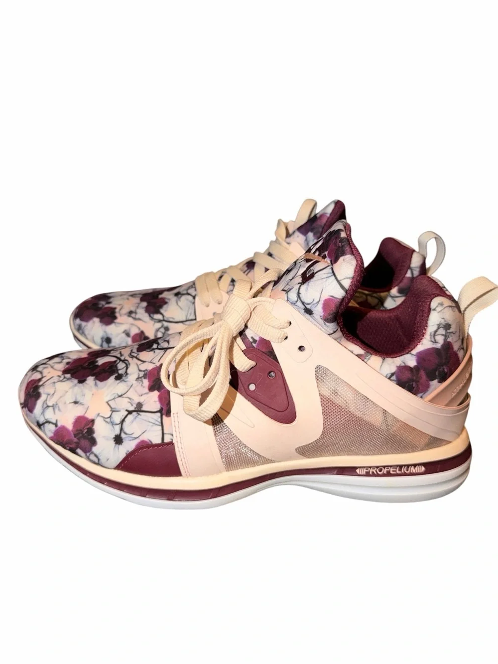 APL Women's Floral Pink and Wine Propelium Trainer